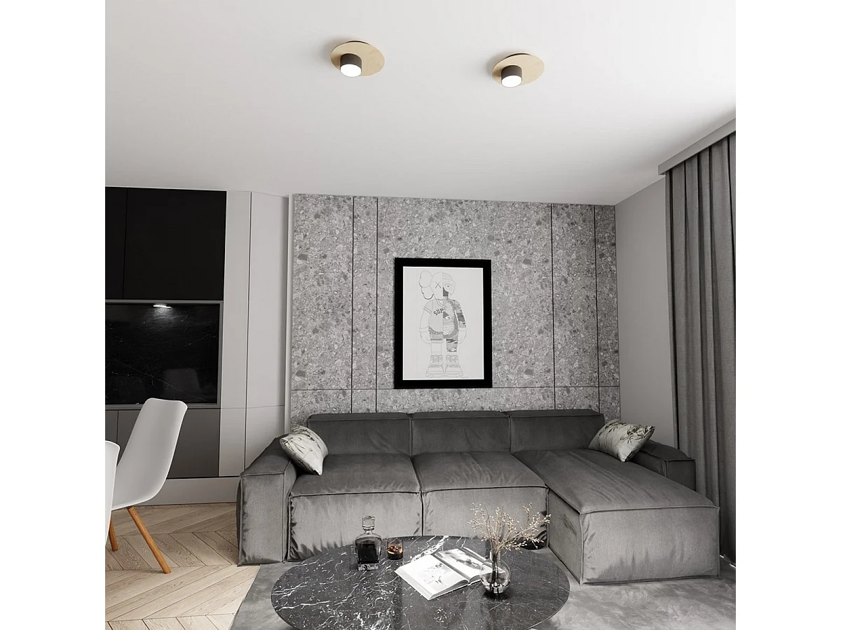 Candeeiro de Teto Pixo, Preto, 20x7x20 cm, Seven Design