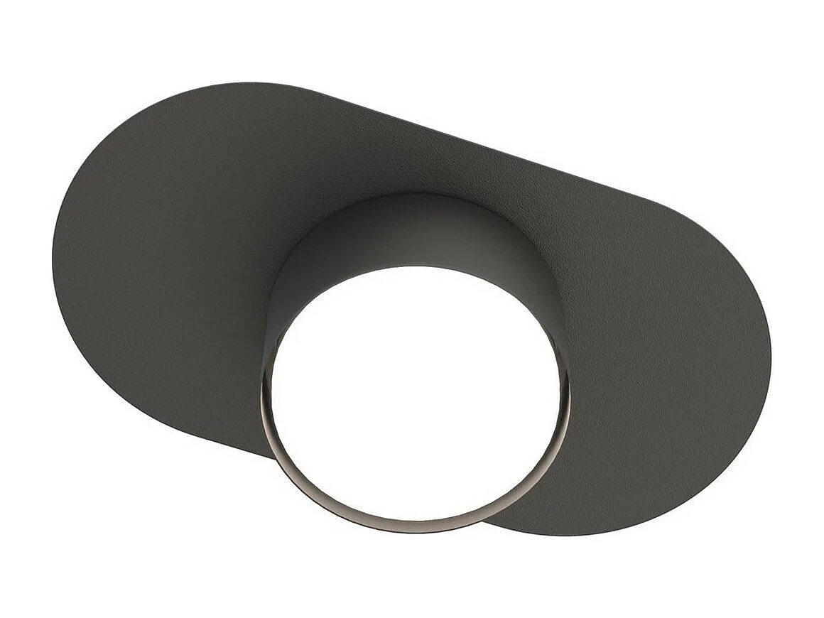 Plafonnier Stilo, Noir, 20x7x20 cm, Seven Design