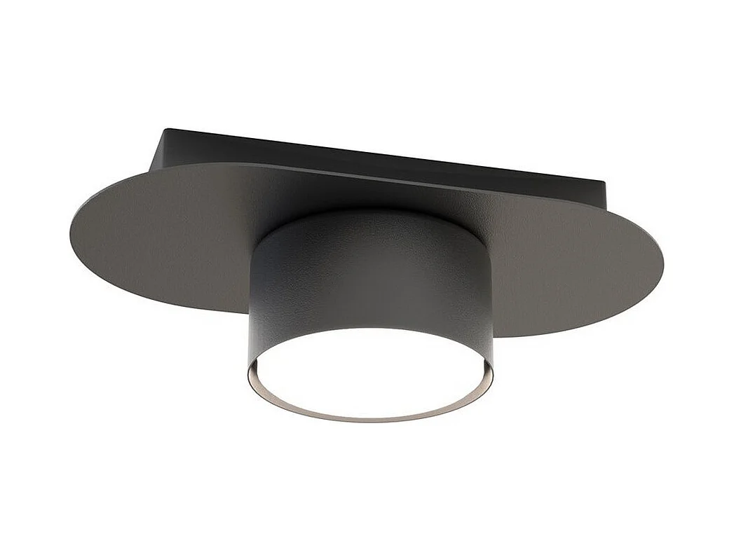 Plafonnier Stilo, Noir, 20x7x20 cm, Seven Design