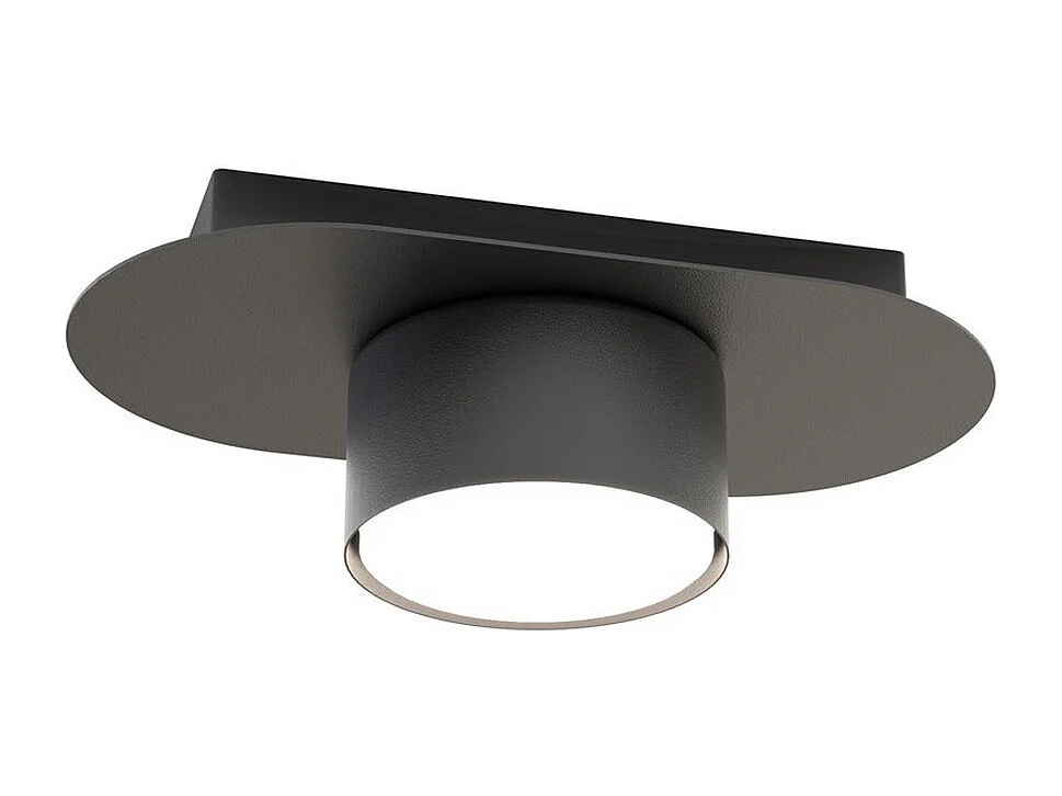 Plafonnier Stilo, Noir, 20x7x20 cm, Seven Design