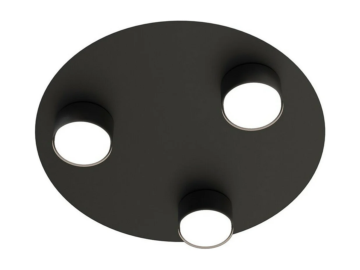 Plafonnier Bolx 1, Noir, 40x7x20 cm, Seven Design