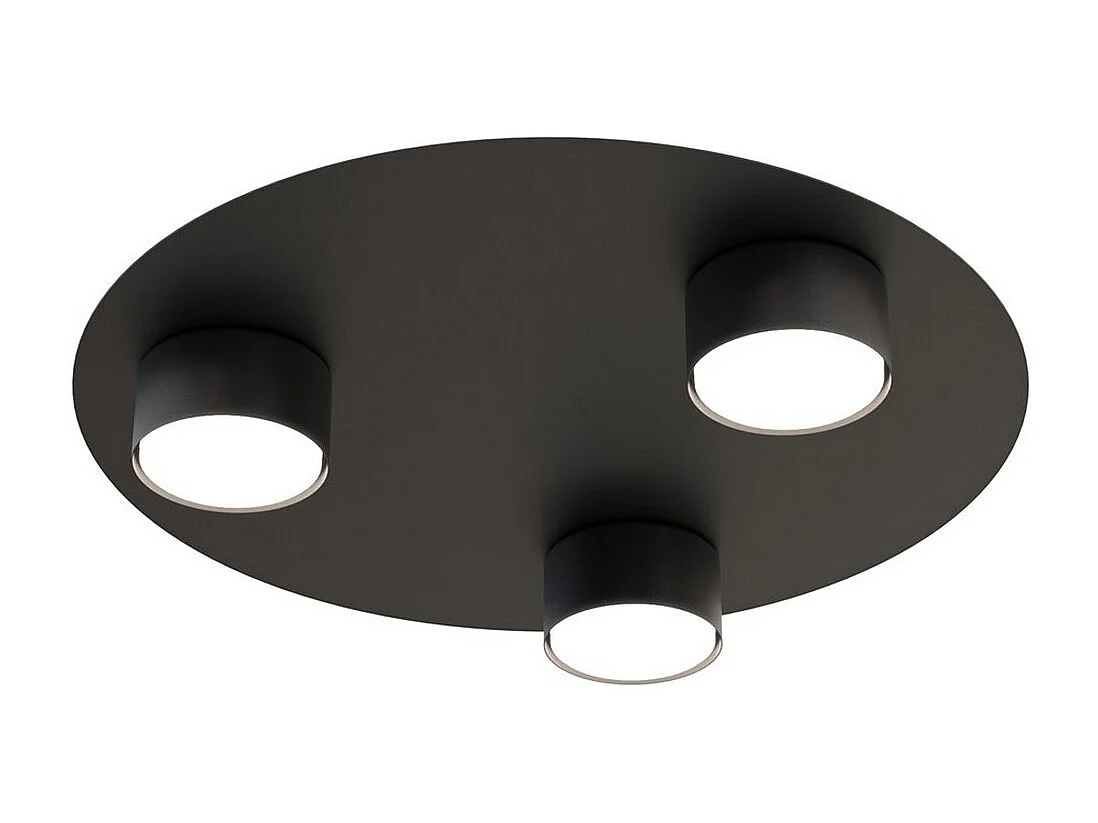 Plafonnier Bolx 1, Noir, 40x7x20 cm, Seven Design