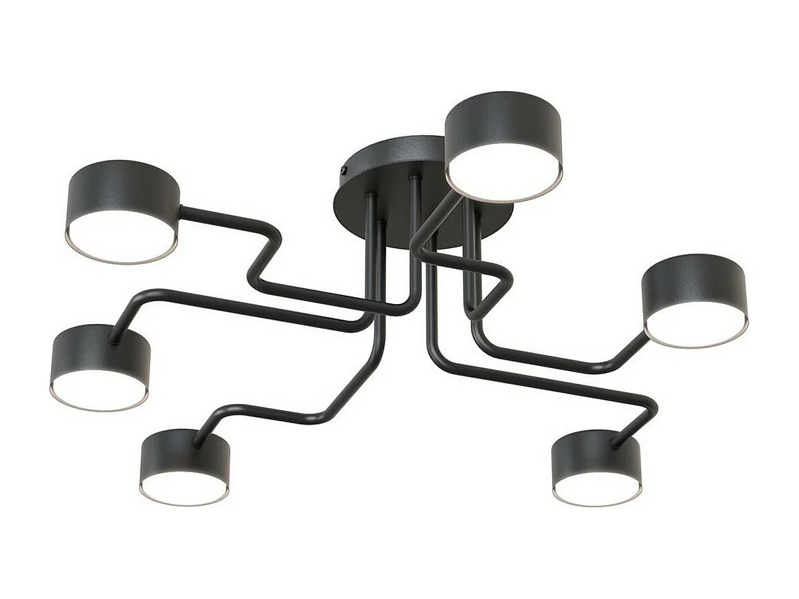 Plafonnier Kurage, Noir, 60x18x60 cm, Seven Design