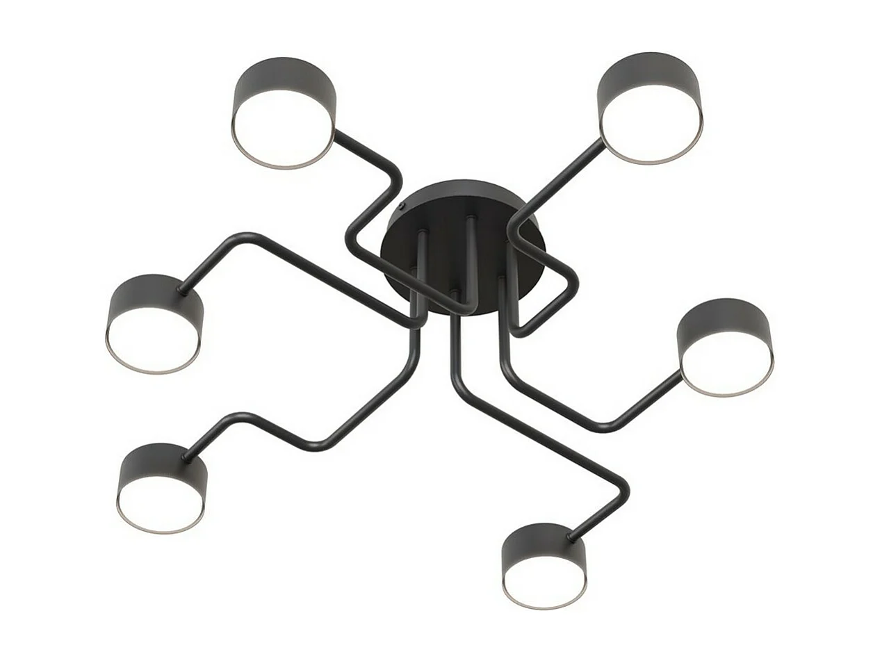 Plafonnier Kurage, Noir, 60x18x60 cm, Seven Design