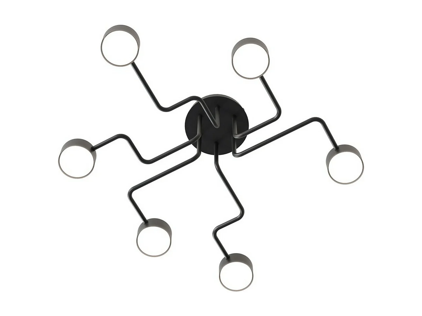 Plafonnier Kurage, Noir, 60x18x60 cm, Seven Design