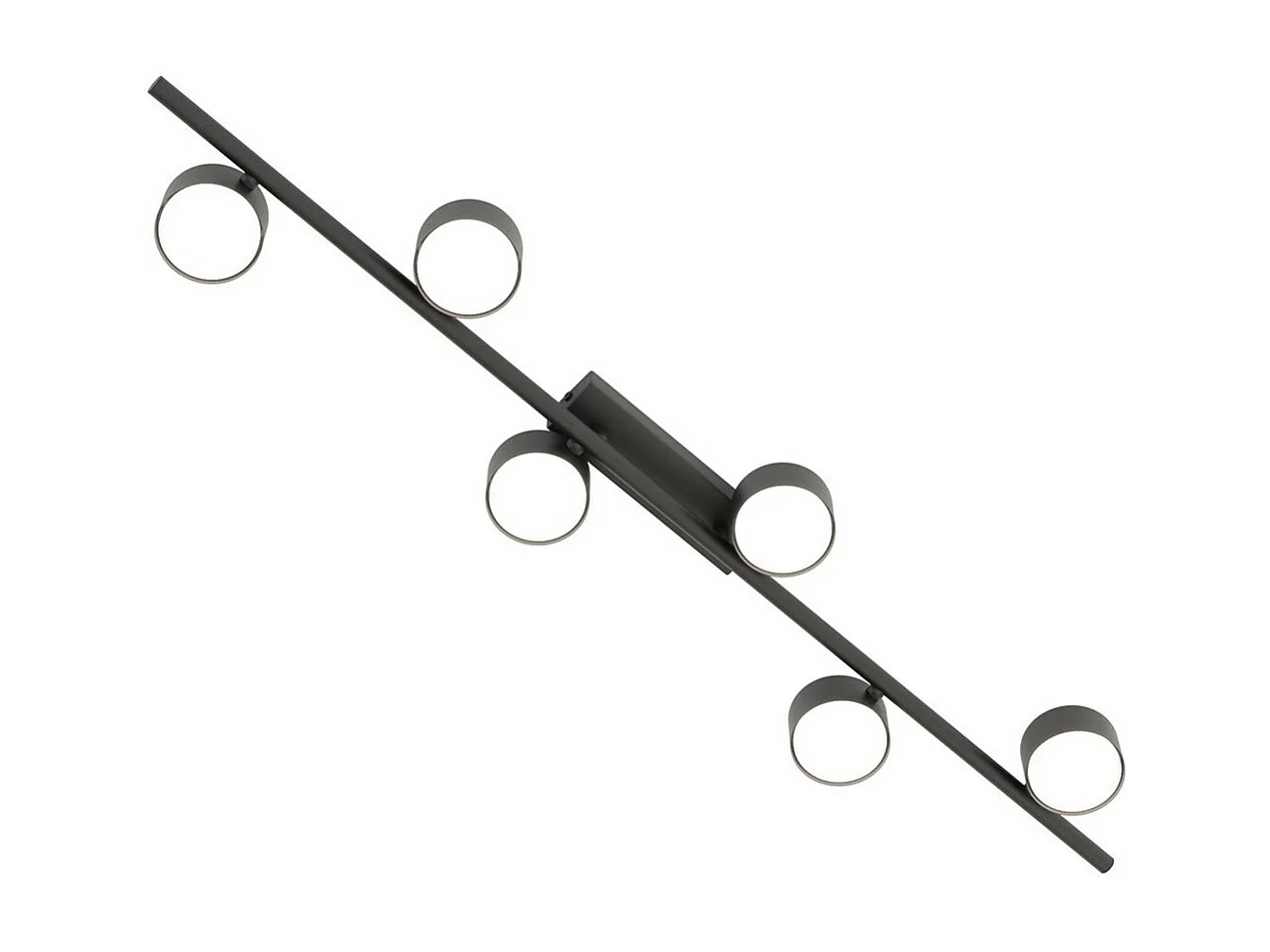 Candeeiro de Teto Bet, Preto, 100x9x19 cm, Seven Design