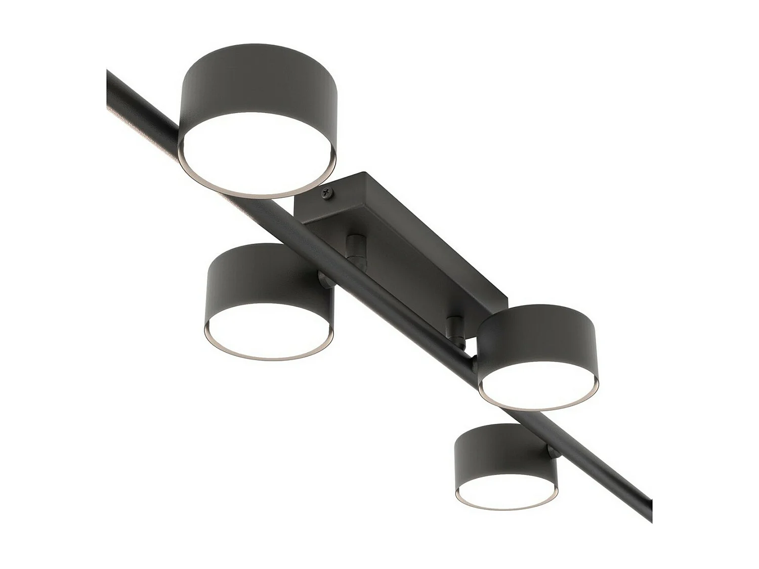 Candeeiro de Teto Bet, Preto, 100x9x19 cm, Seven Design