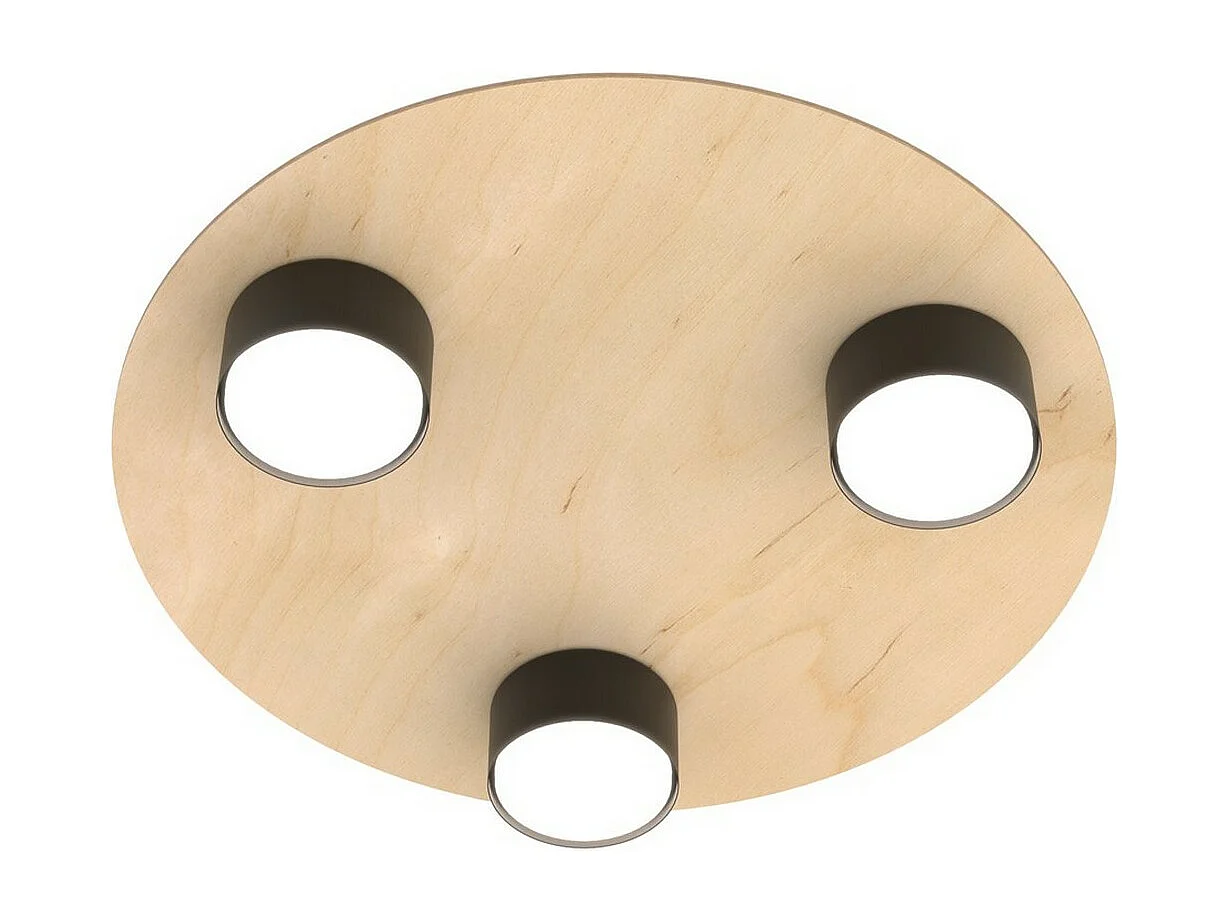 Plafonnier Pixo 1, Noir, 40x7x20 cm, Seven Design