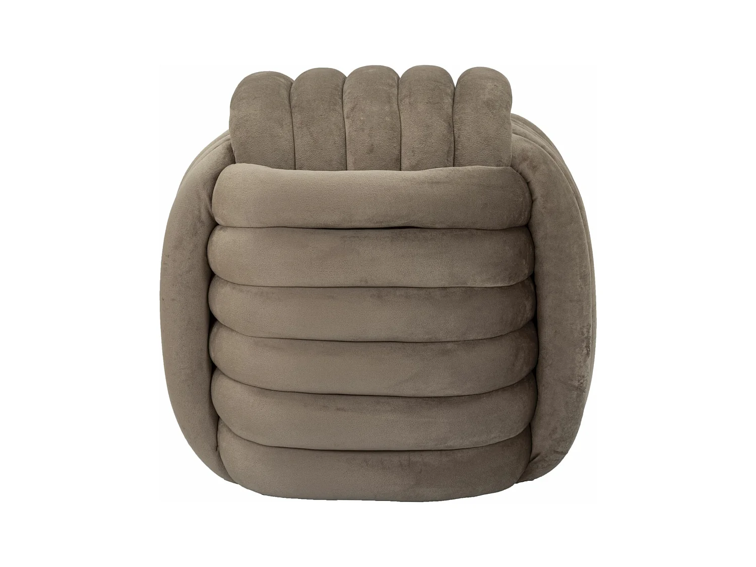 Pouf Coude 4, Gris, 45x45x45 cm, Epikasa