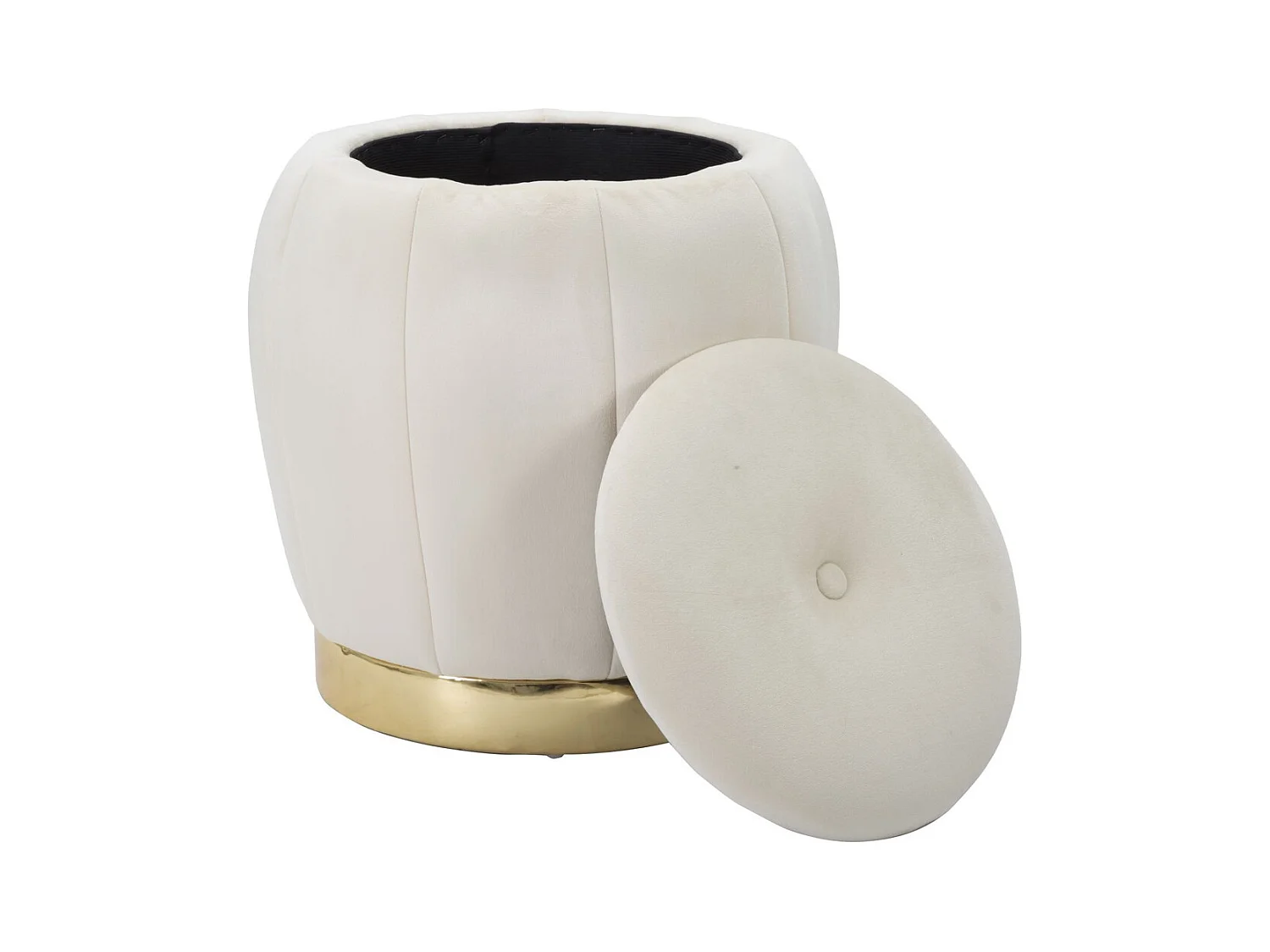 Pouf MF358, Beige, 43x43x43 cm, Seven Design