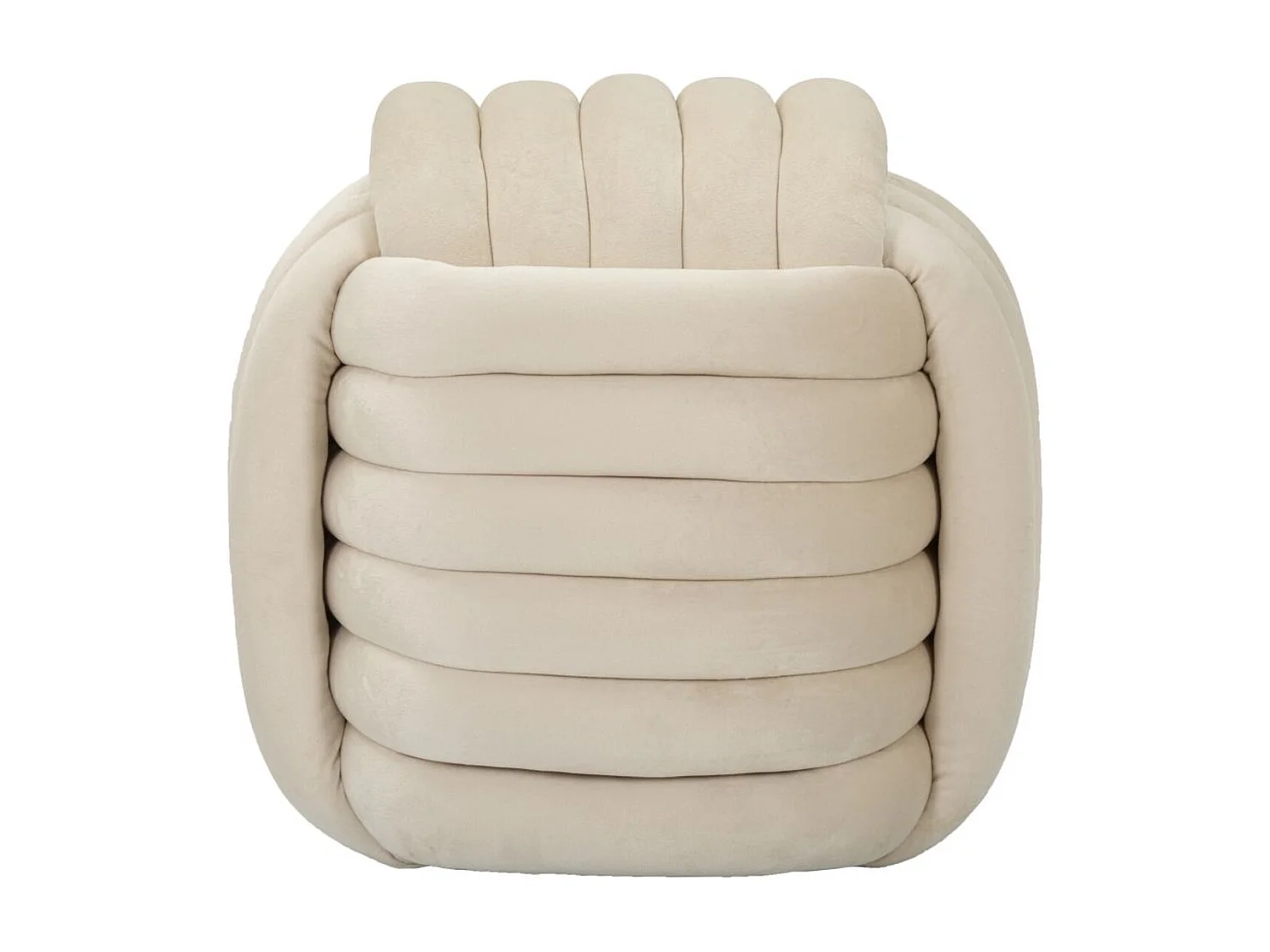 Pouf Coude 3, Beige, 45x45x45 cm, Seven Design