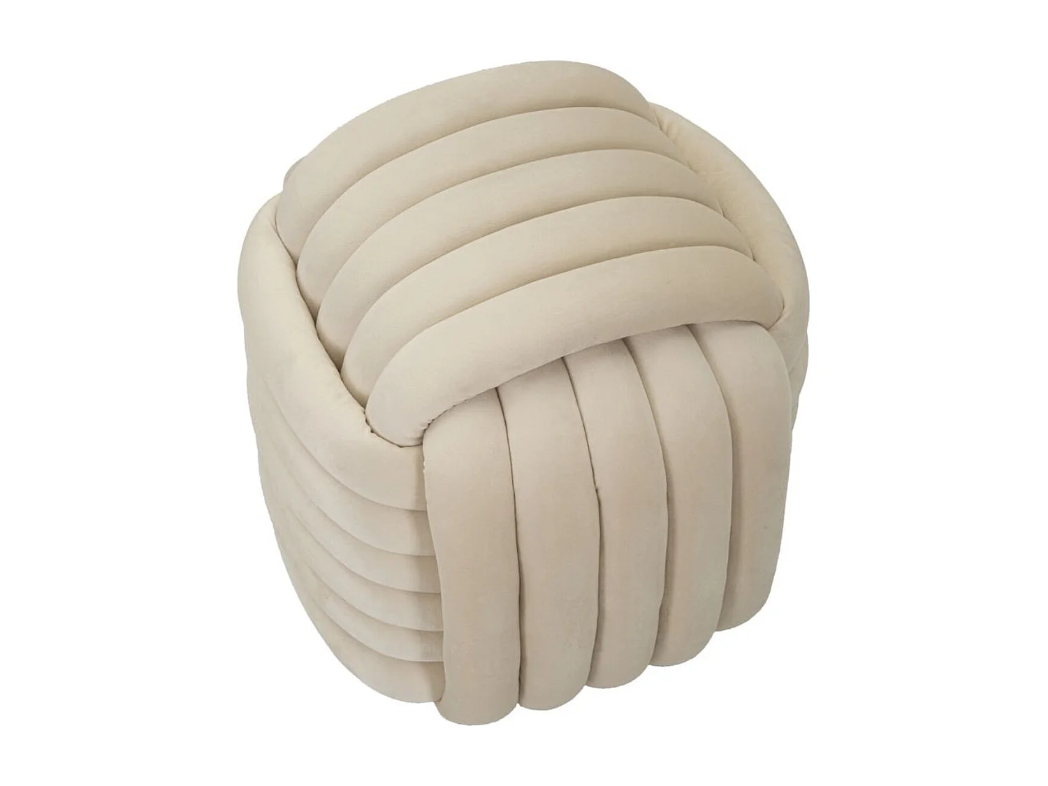 Pouf Coude 3, Beige, 45x45x45 cm, Seven Design