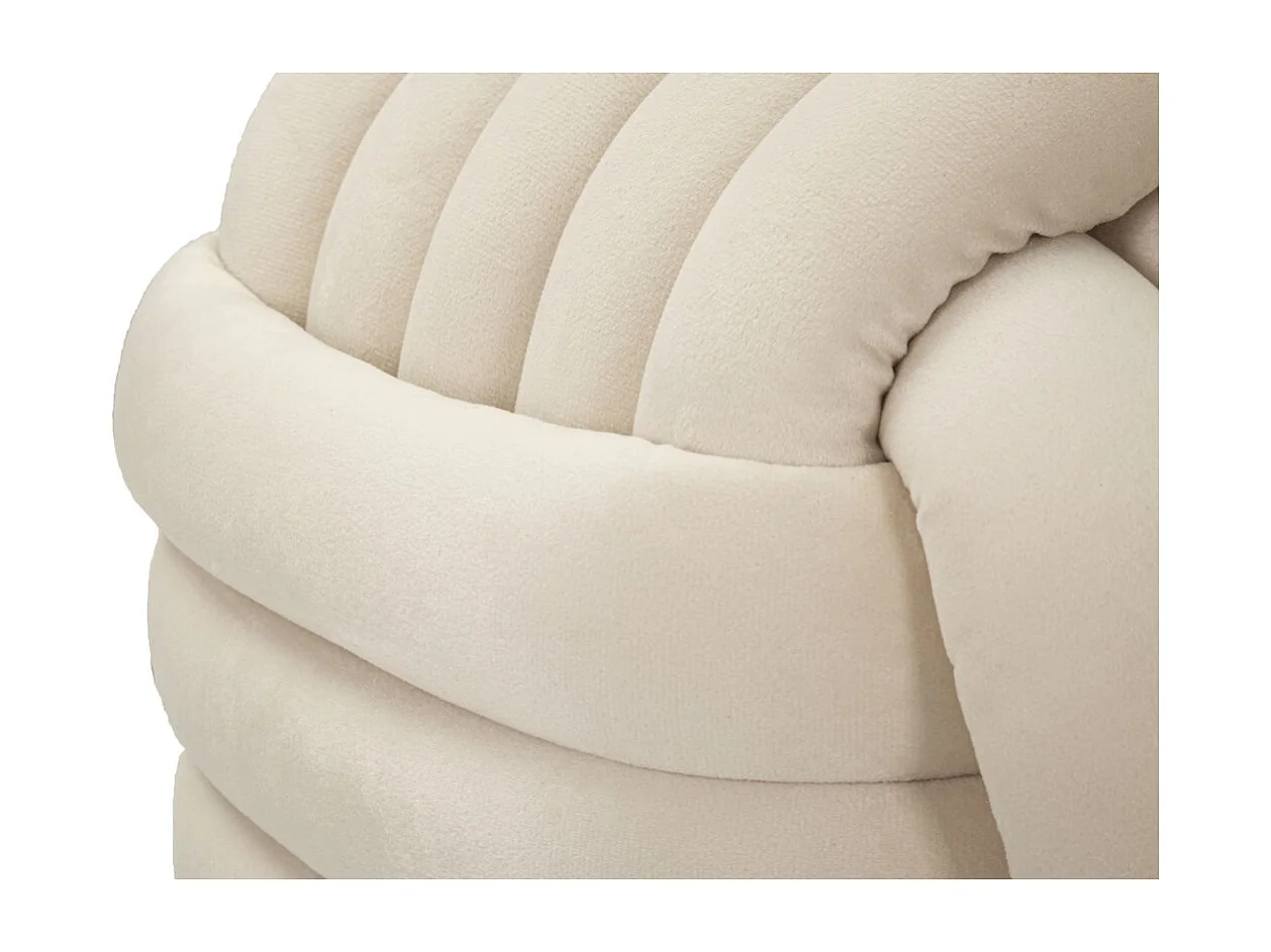 Pouf Coude 3, Beige, 45x45x45 cm, Seven Design