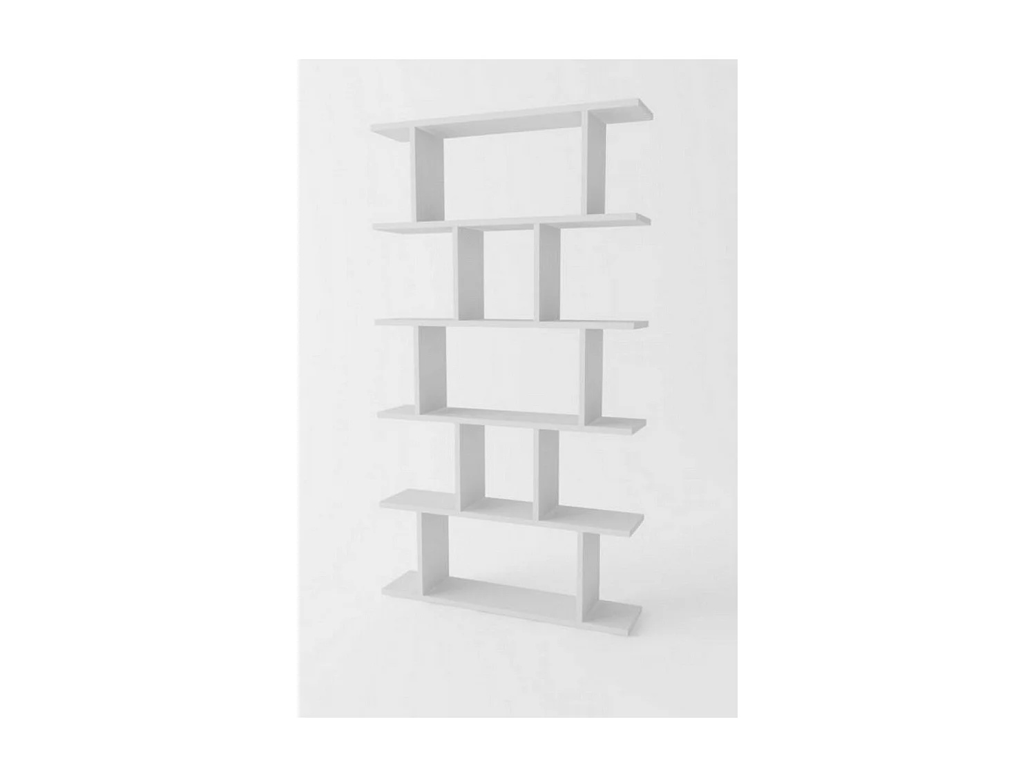 Bibliothèque Jack, Blanc, 20x90x157 cm, Epikasa