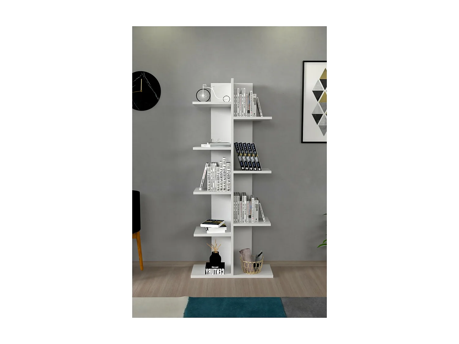 Estante Trinity, Branco, 22x45x135 cm, Epikasa