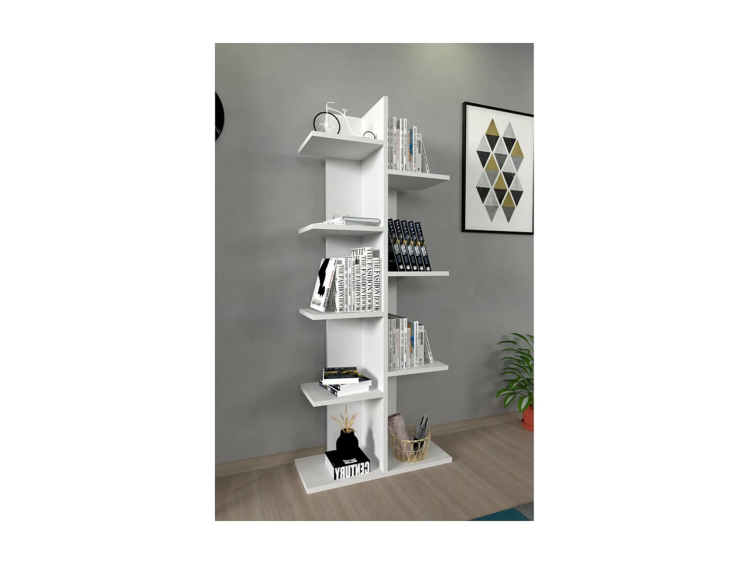 Estante Trinity, Branco, 22x45x135 cm, Epikasa