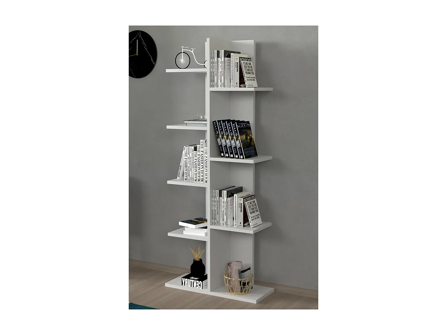 Estante Trinity, Branco, 22x45x135 cm, Epikasa