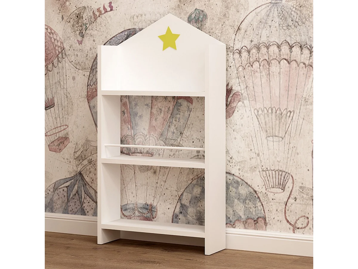 Estantería Infantil Kaitos, Blanco, 50x15x93 cm, Epikasa