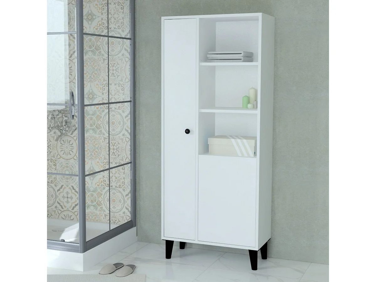 Estante Bursa, Branco, 68x34x163 cm, Epikasa