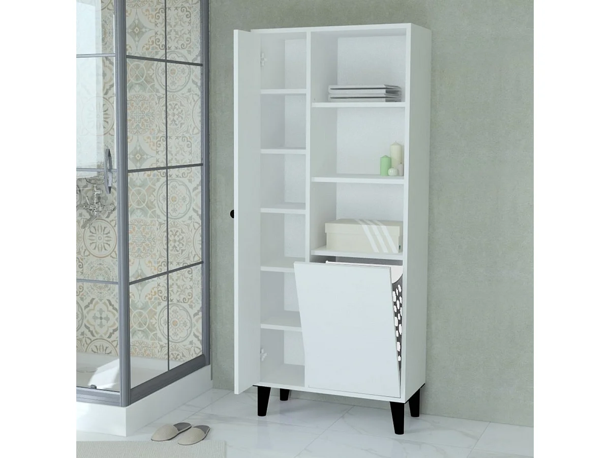 Estante Bursa, Branco, 68x34x163 cm, Epikasa