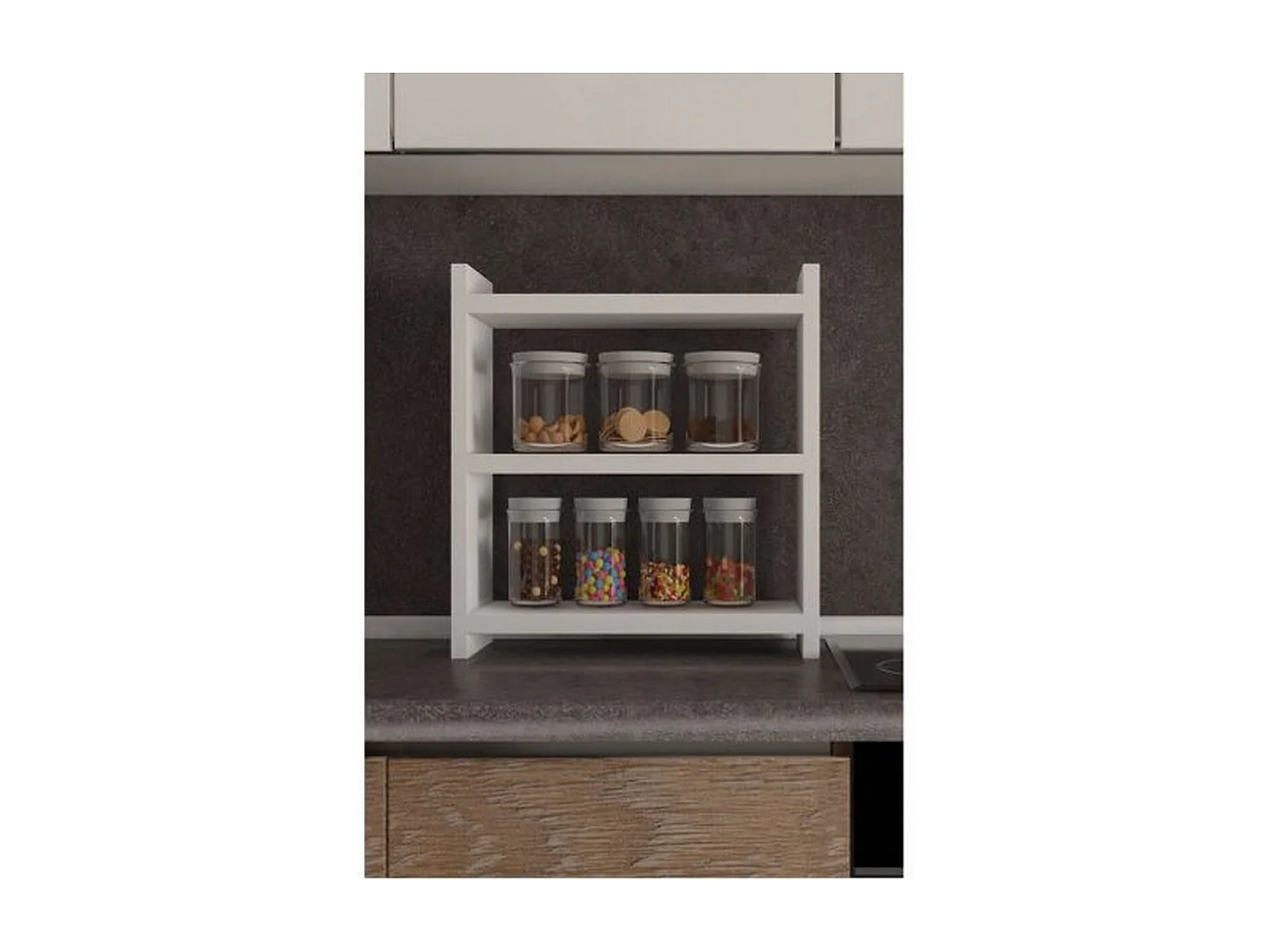 Étagère Sebastian, Blanc, 17x44x40 cm, Epikasa