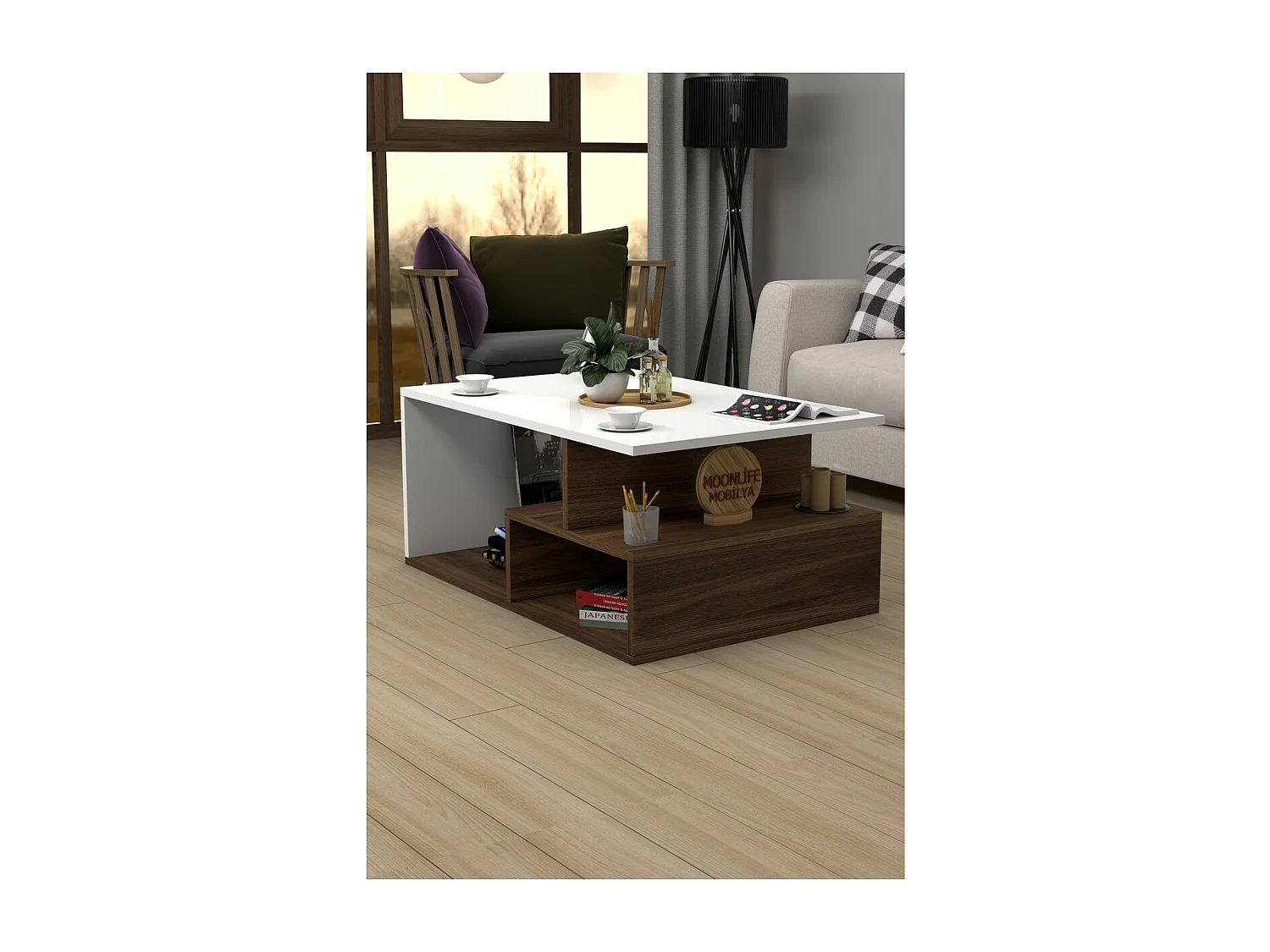 Plank Thomas, Wit, 60x90x45 cm, Epikasa