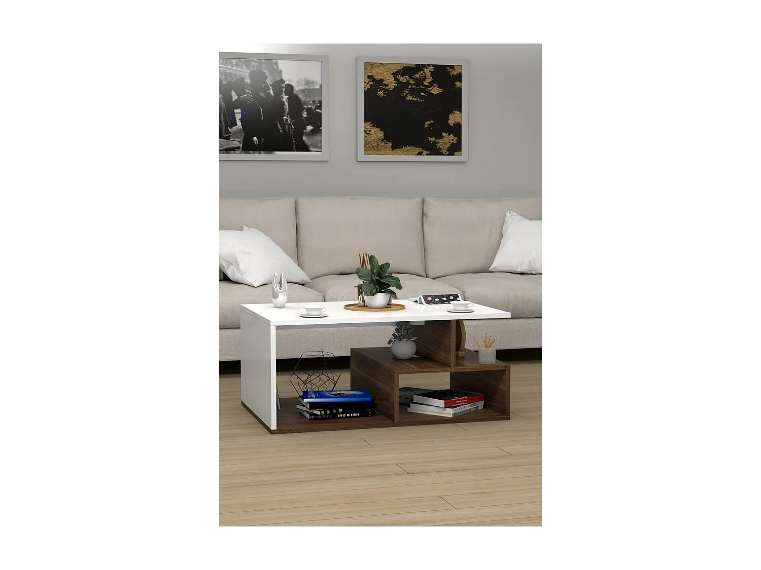 Plank Thomas, Wit, 60x90x45 cm, Epikasa