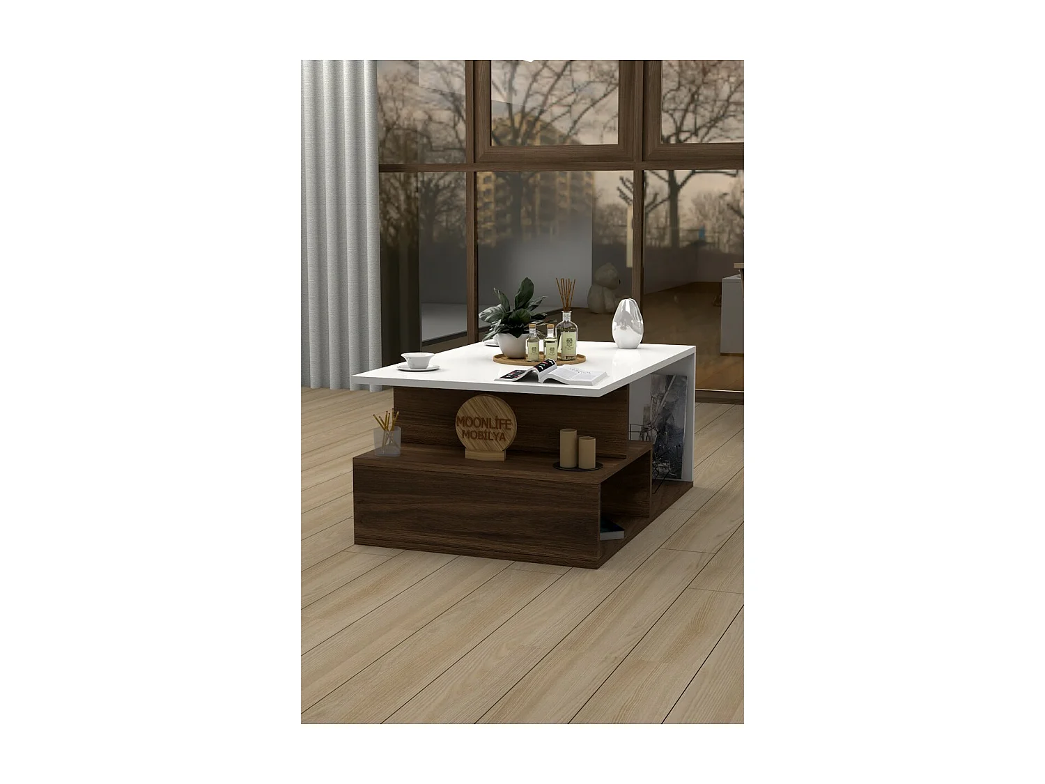 Plank Thomas, Wit, 60x90x45 cm, Epikasa