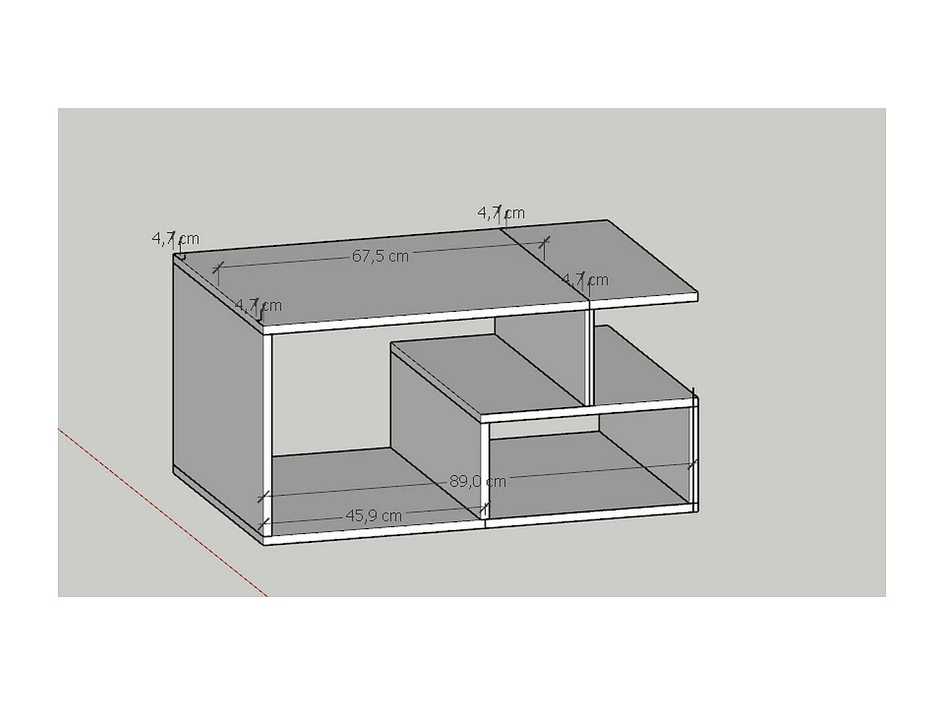 Plank Thomas, Wit, 60x90x45 cm, Epikasa