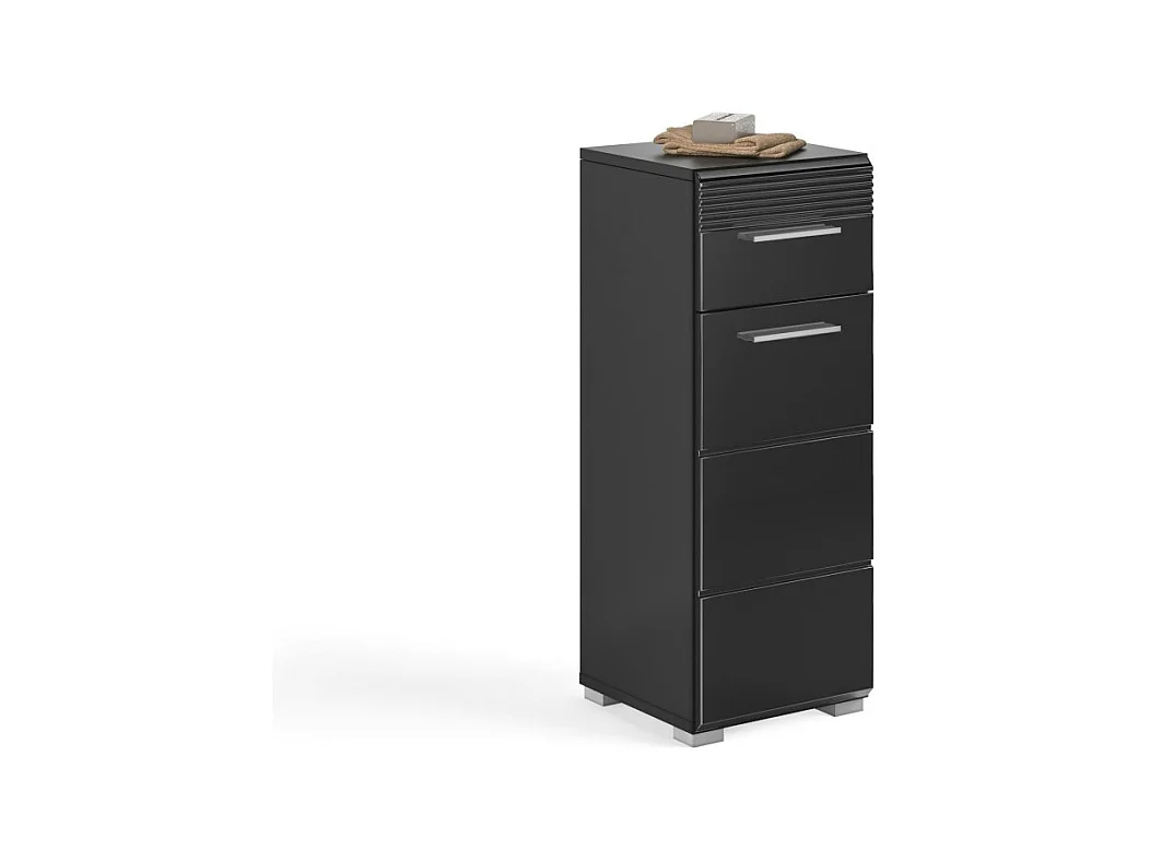 Demi colonne de salle de bain – Noir laqué – KLEANKIN