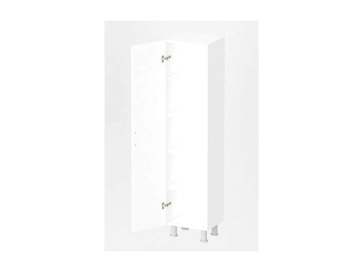 Mobile Bagno a Colonna Addison, Bianco, 30x30x165 cm, Epikasa