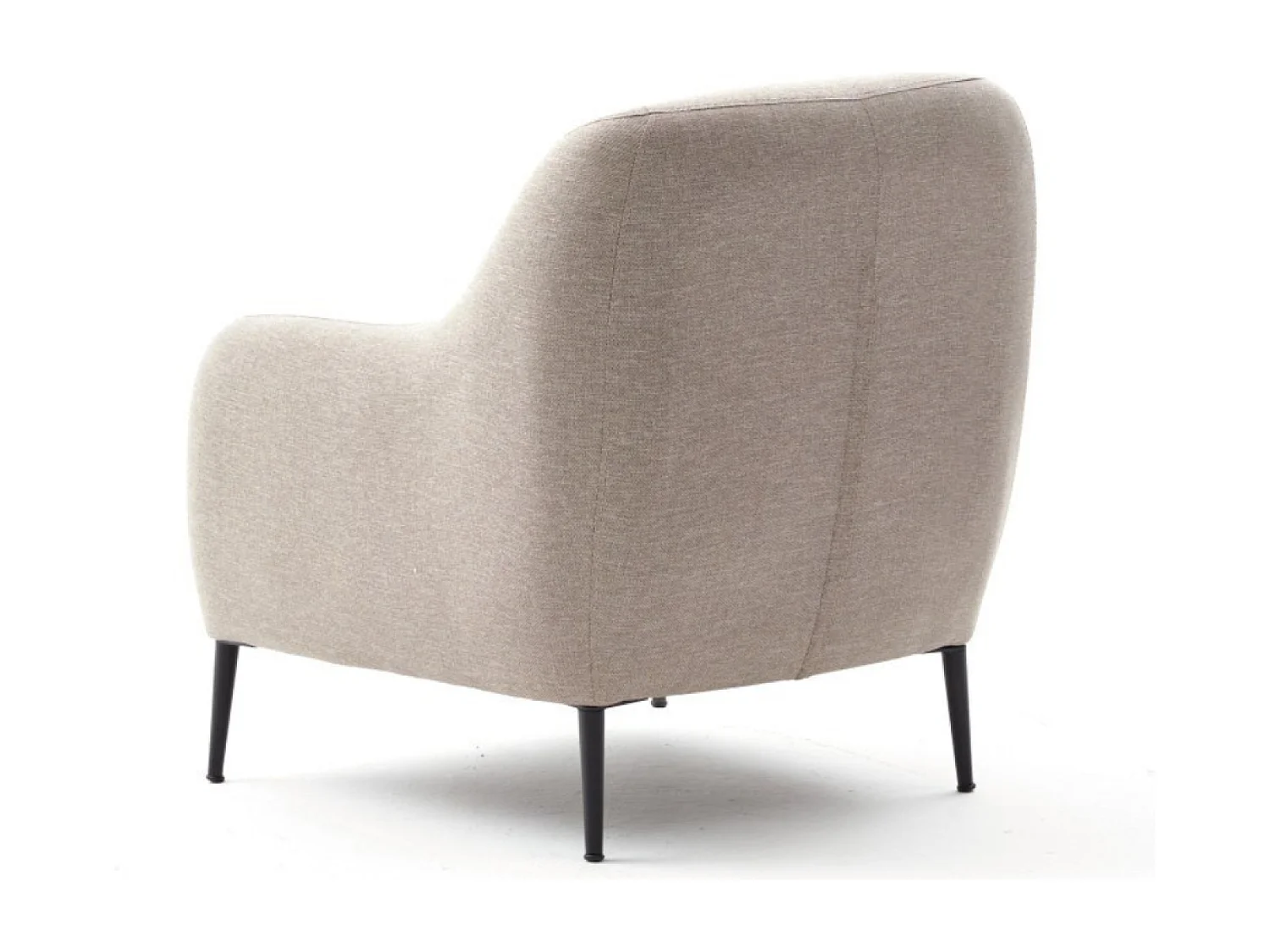 Fauteuil beige avec coussin en lin BRISSETT