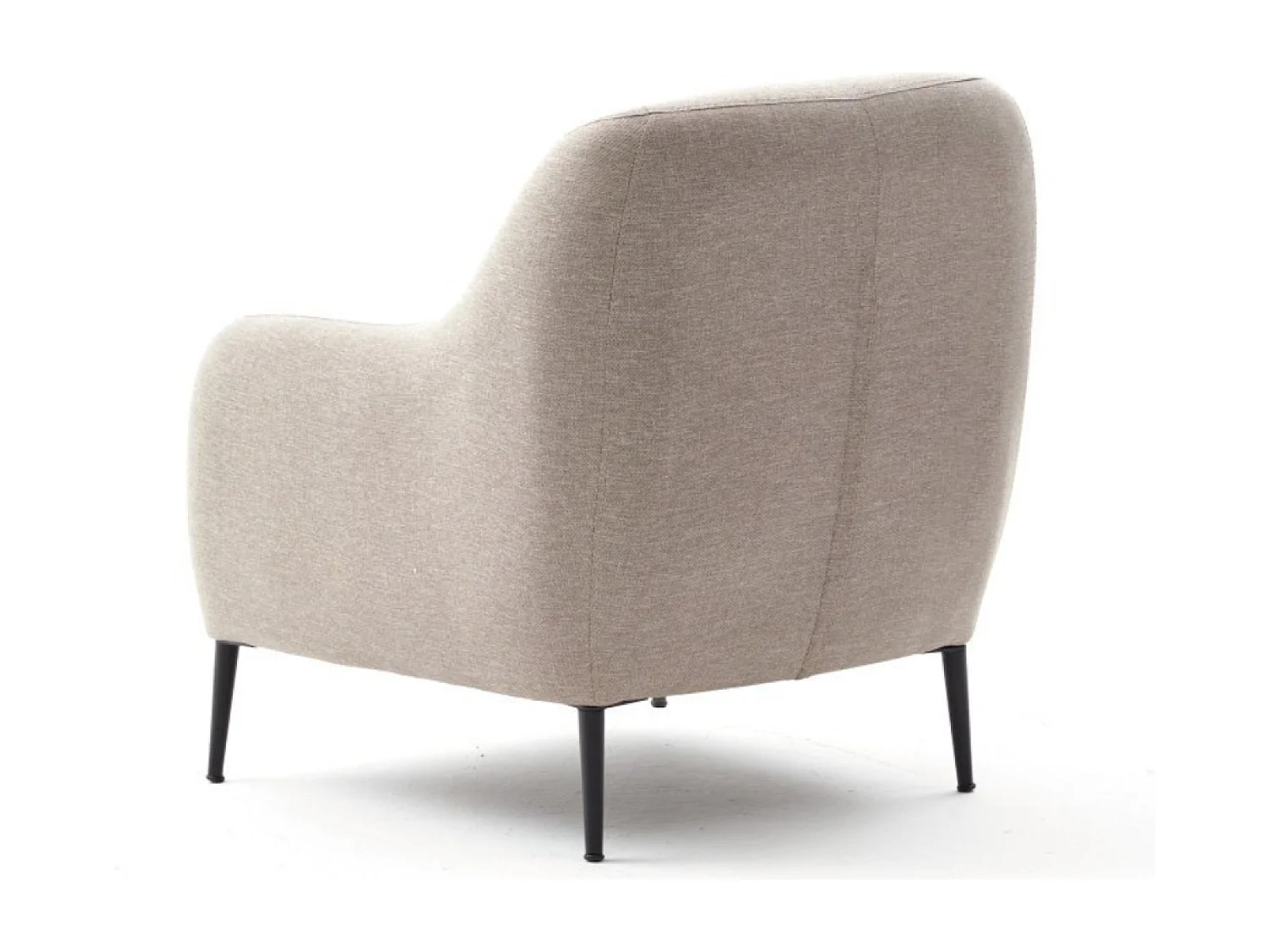 Fauteuil beige avec coussin en lin BRISSETT