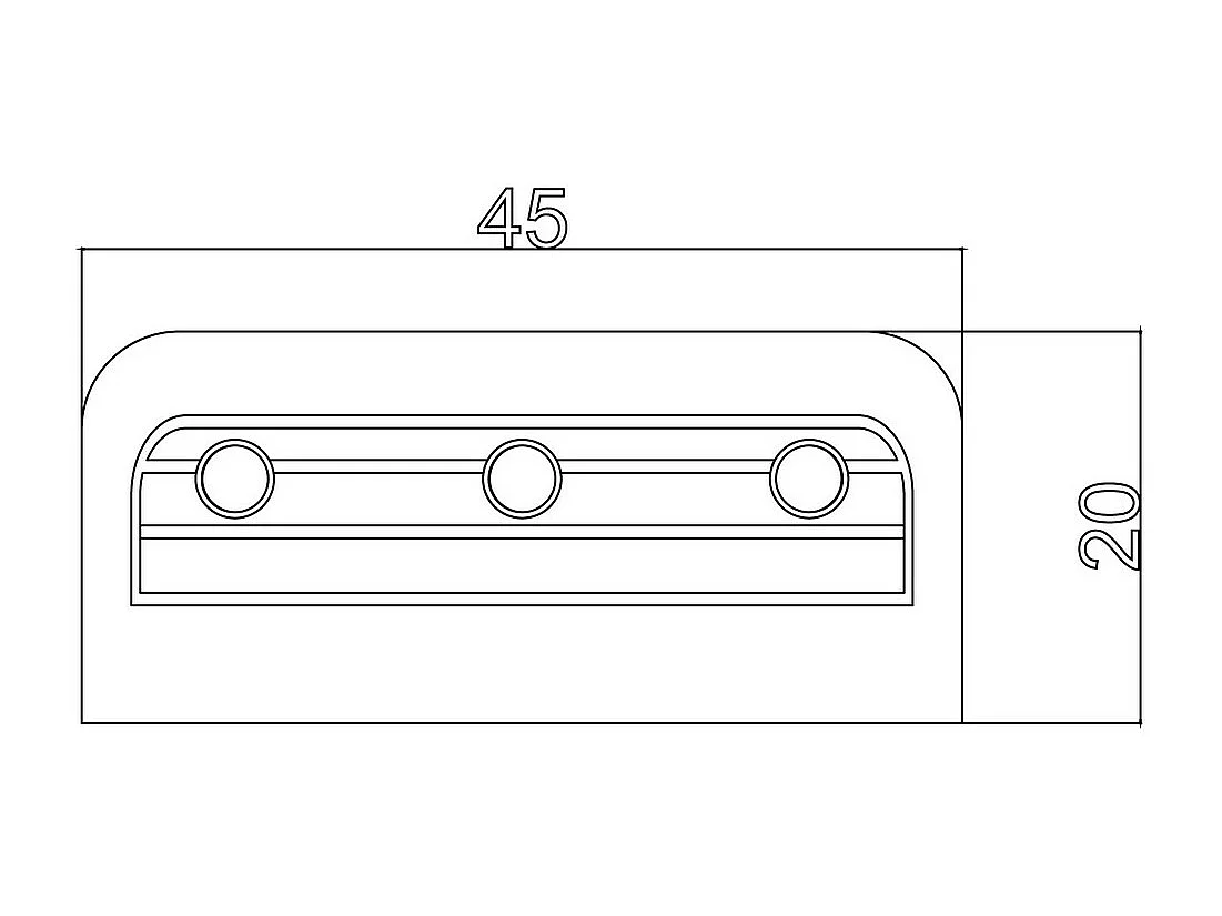 Wieszak ścienny Jolly, Biały, 45x3x20 cm, Epikasa