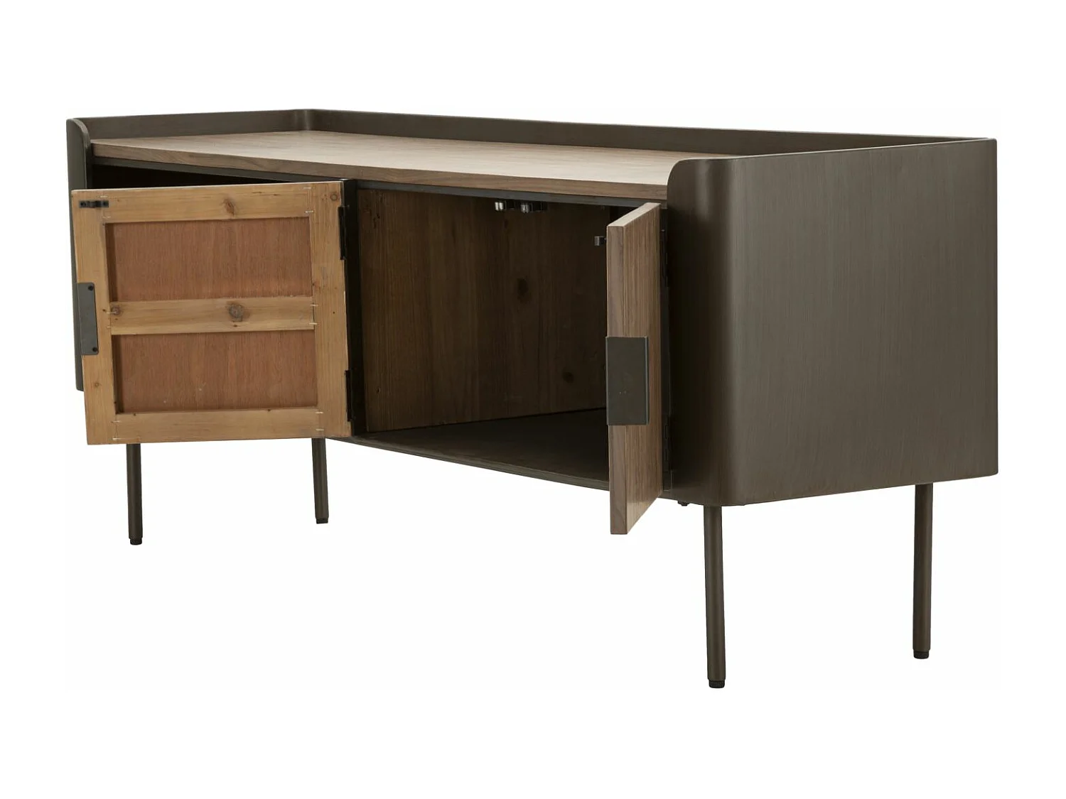 Meuble TV MF229, Marron, 150x42x58 cm, Epikasa