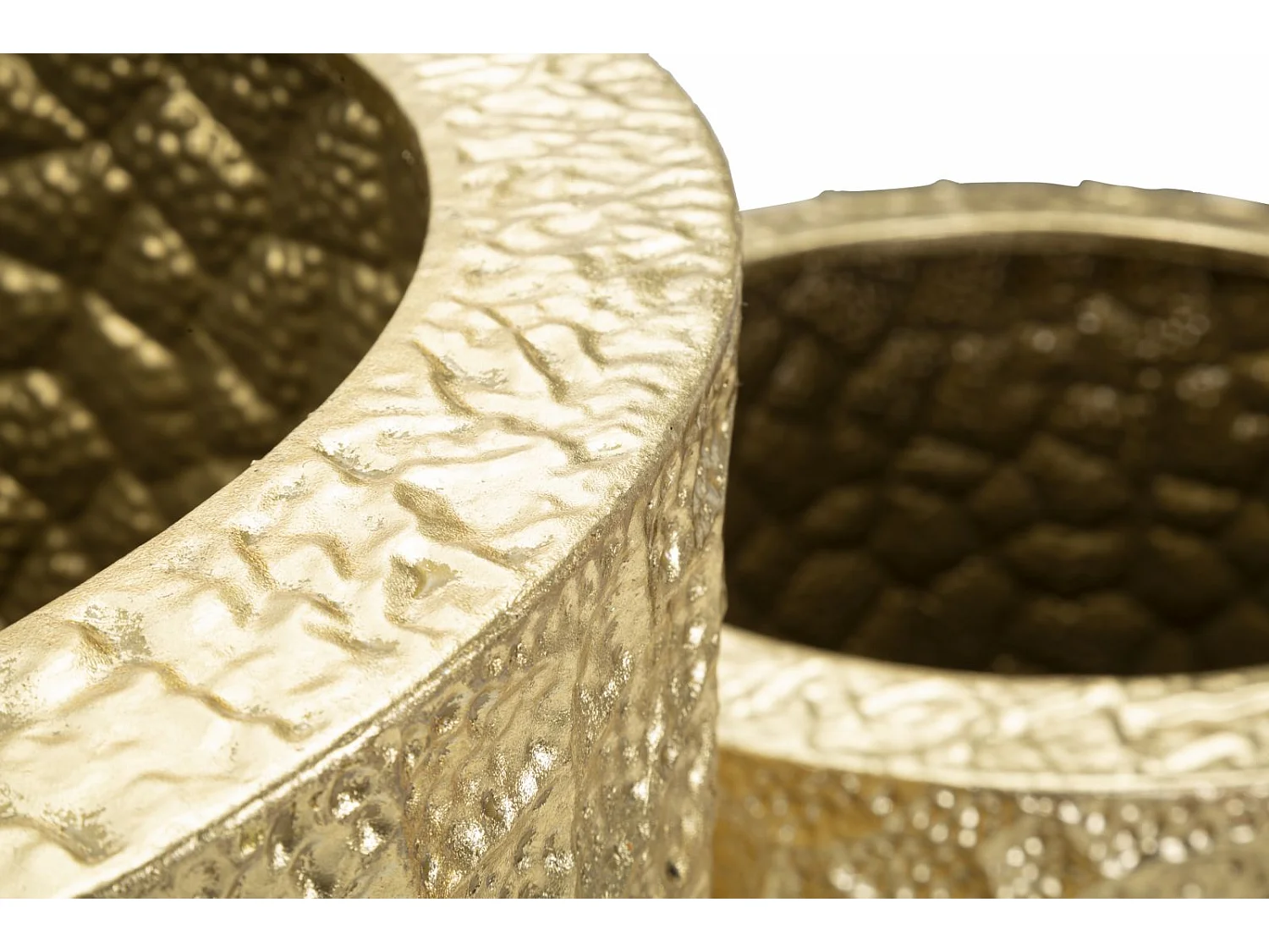 Lot de 3 Pots Décoratifs MF419, Or, 50,8x50,8x114,9 cm, Epikasa