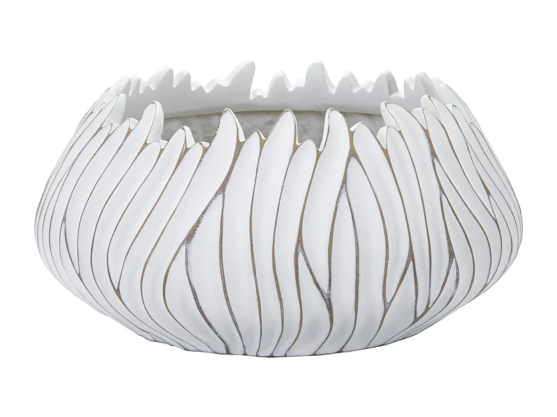 Vaso Decorativo MF670, Branco, 40x40x20 cm, Epikasa