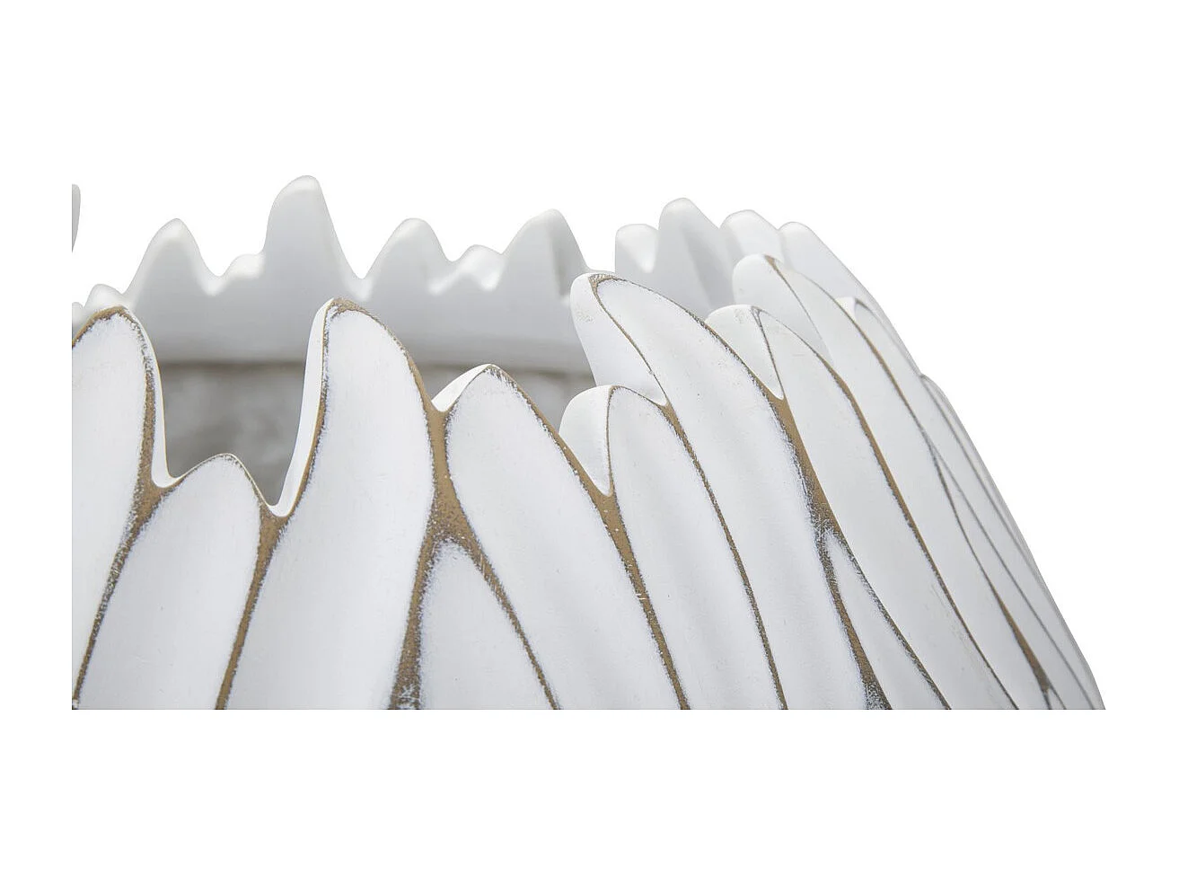 Vase Décoratif MF670, Blanc, 40x40x20 cm, Seven Design