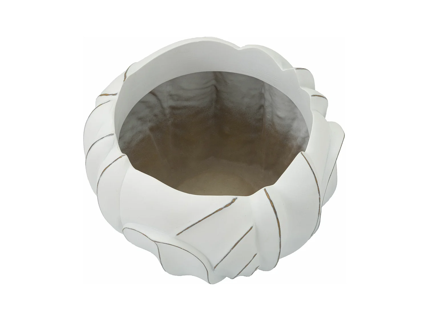 Vase Décoratif MF667, Blanc, 34,5x34,5x23,5 cm, Epikasa
