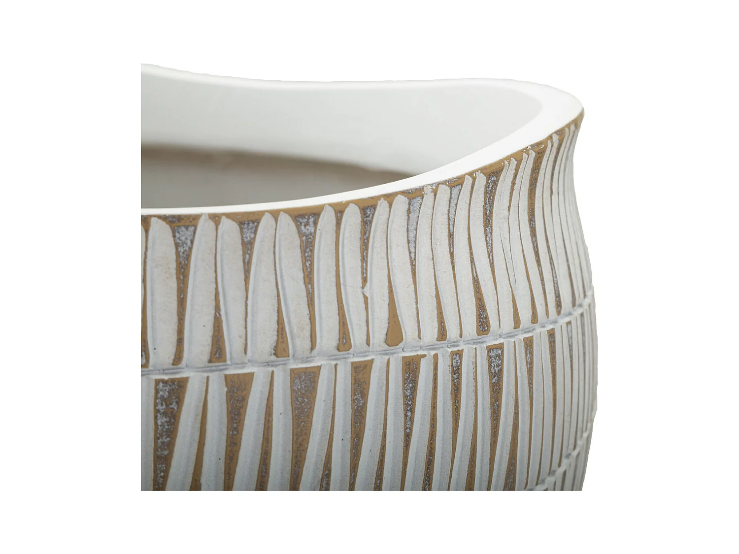 Vase Décoratif MF669, Blanc, 30,5x30,5x24,5 cm, Seven Design