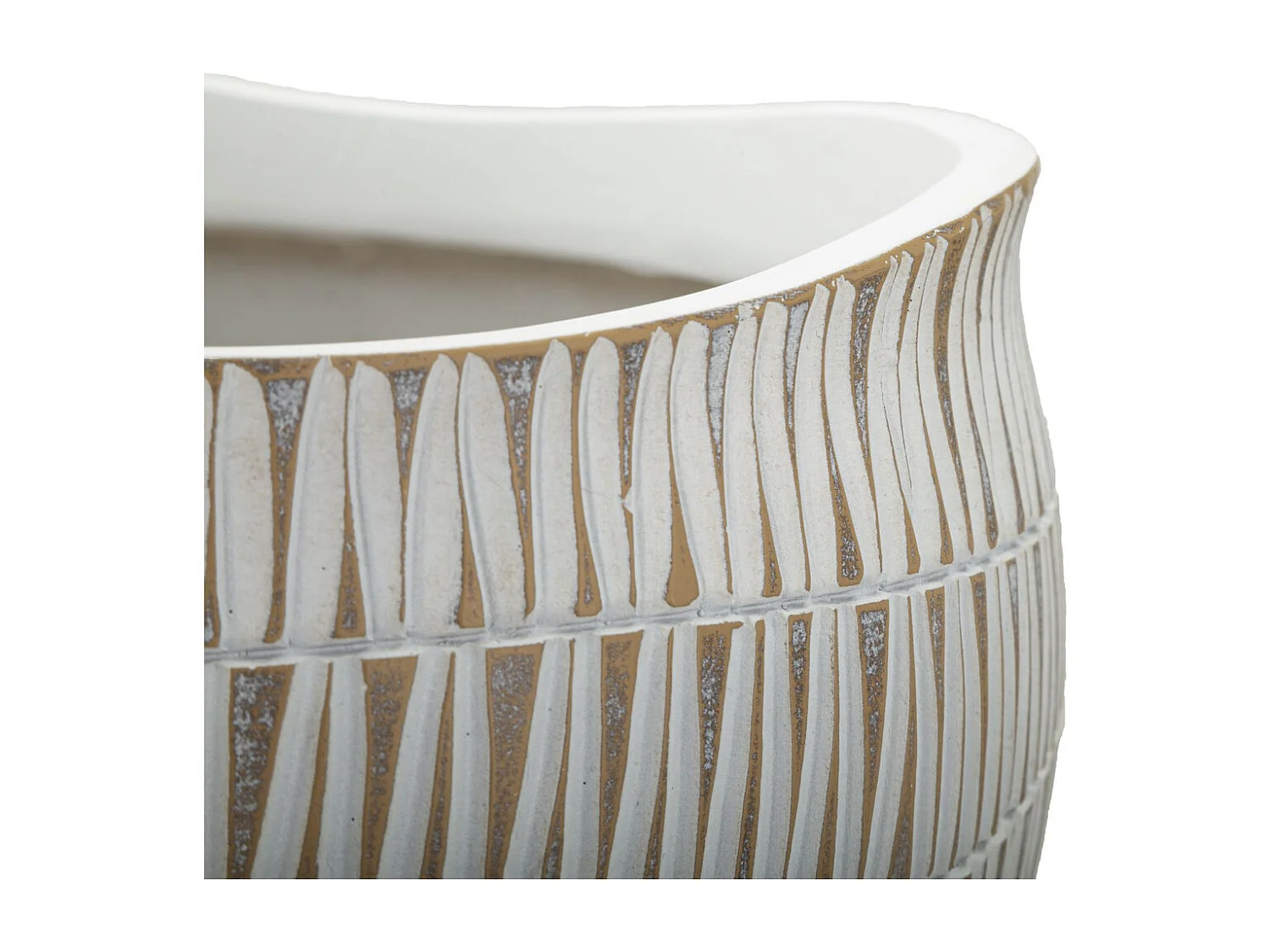 Wazon Dekoracyjny MF669, Biały, 30,5x30,5x24,5 cm, Seven Design