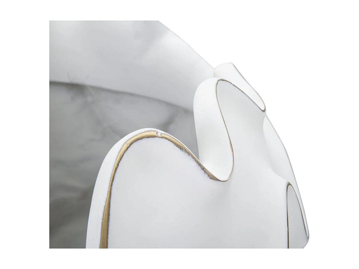 Vase Décoratif MF658, Blanc, 44x44x37 cm, Seven Design