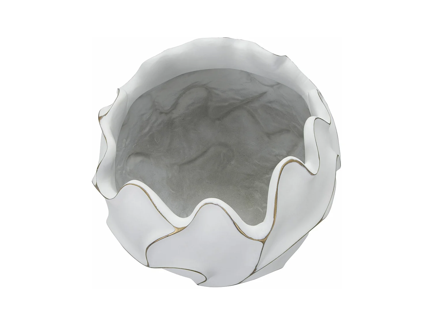 Vase Décoratif MF658, Blanc, 44x44x37 cm, Epikasa