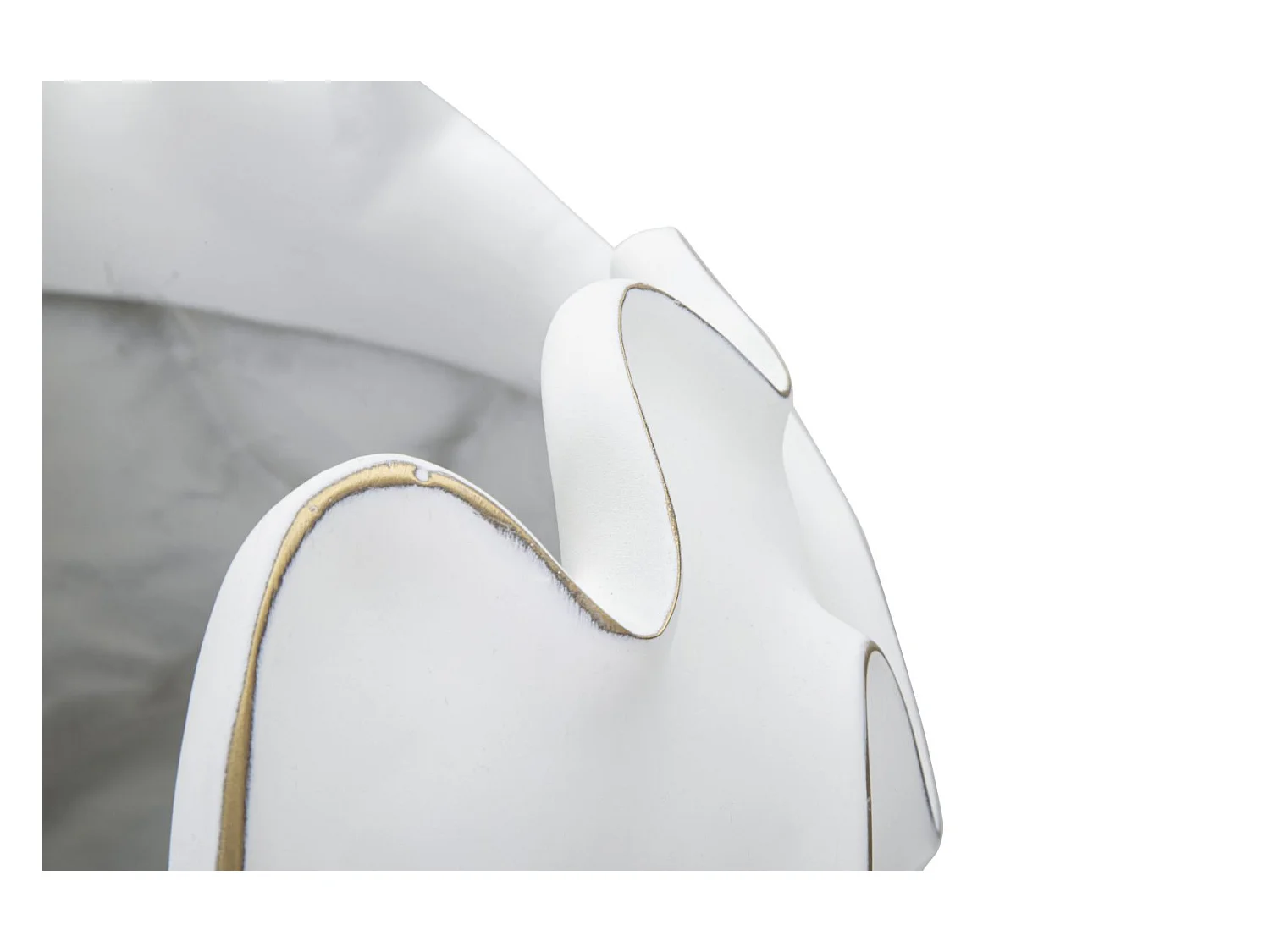 Vase Décoratif MF658, Blanc, 44x44x37 cm, Epikasa