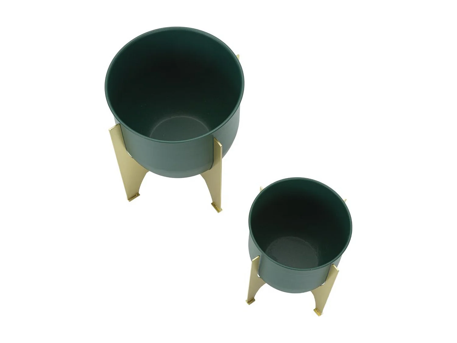 Set van 2 Plantenpotten MF396, Groen, 24,5x24,5x2 cm, Epikasa