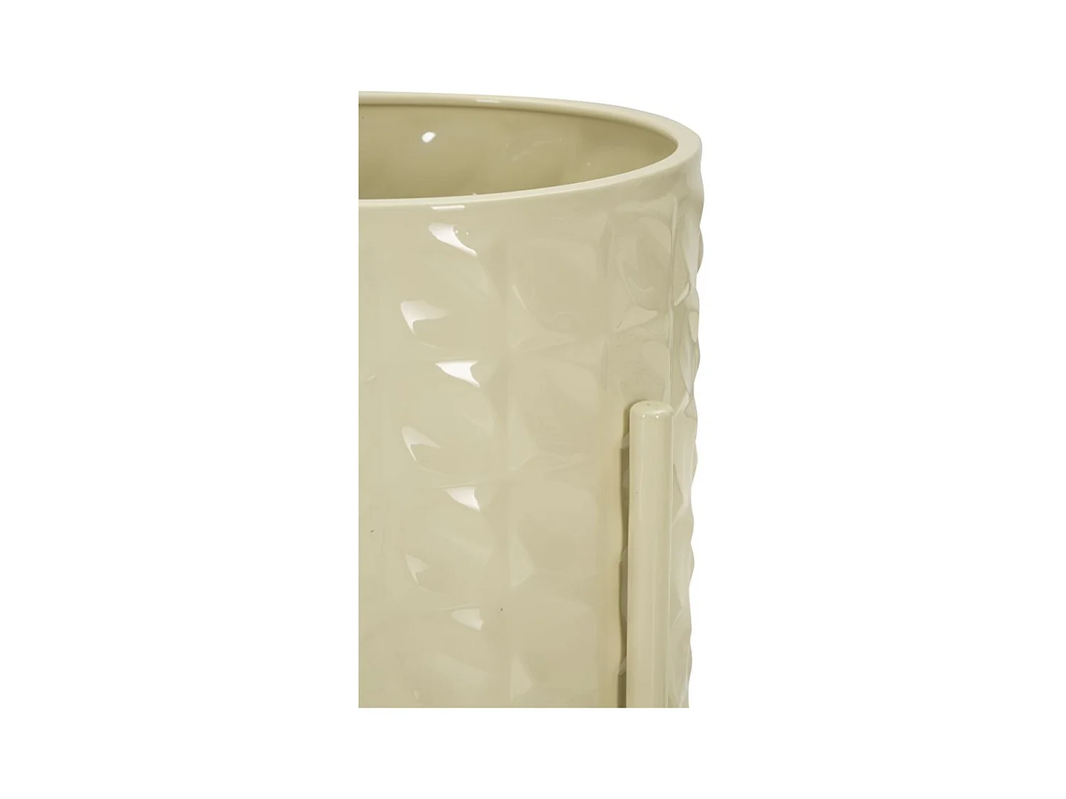 Lot de 3 Cache Pots MF427, Beige, 36x36x56,5 cm, Seven Design