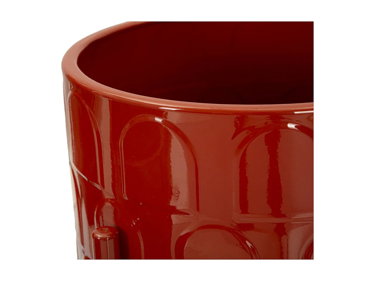 Lot de 3 Cache Pots MF426, Rouge, 36x36x56,5 cm, Seven Design