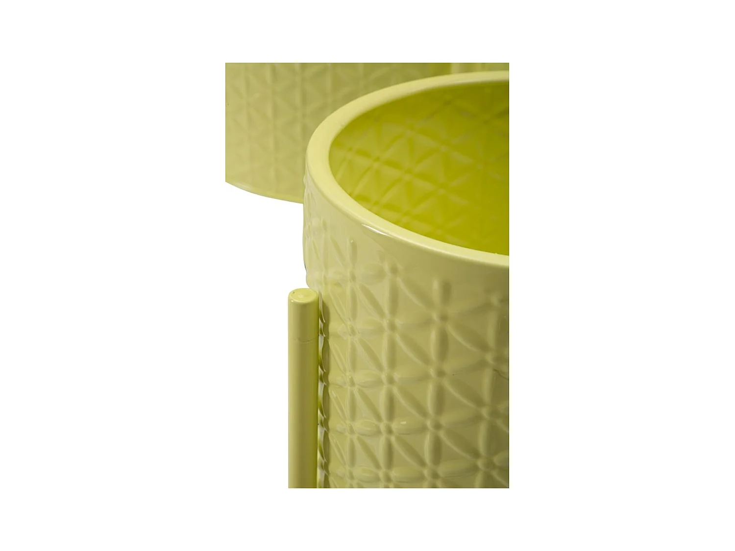 Lot de 3 Cache Pots MF424, Jaune, 36x36x56,5 cm, Seven Design