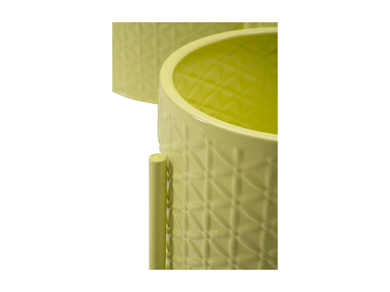Conjunto de 3 Vasos para Plantas MF424, Amarelo, 36x36x56,5 cm, Seven Design