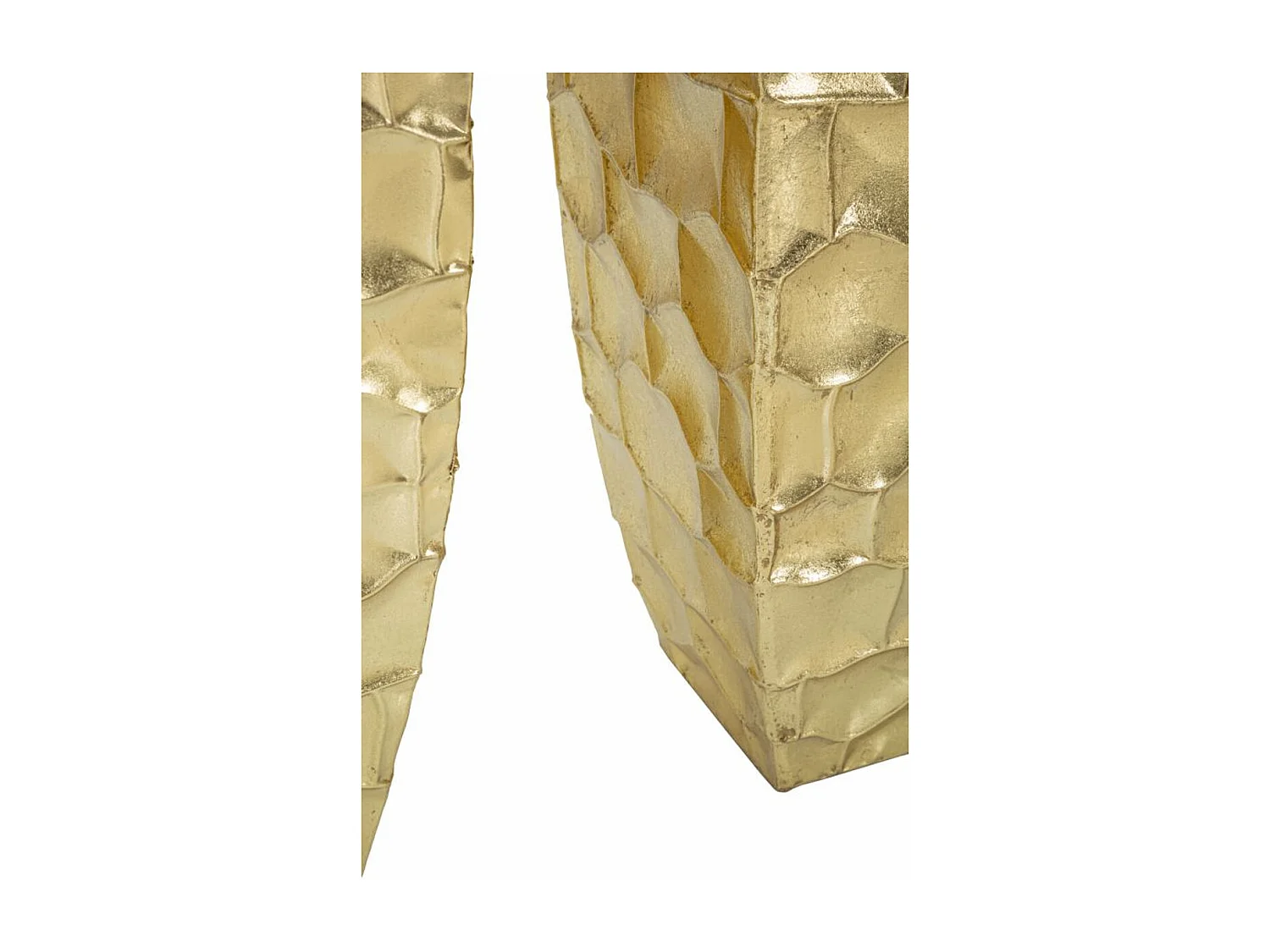 Lot de 3 Pots Décoratifs MF421, Or, 38x38x94 cm, Seven Design